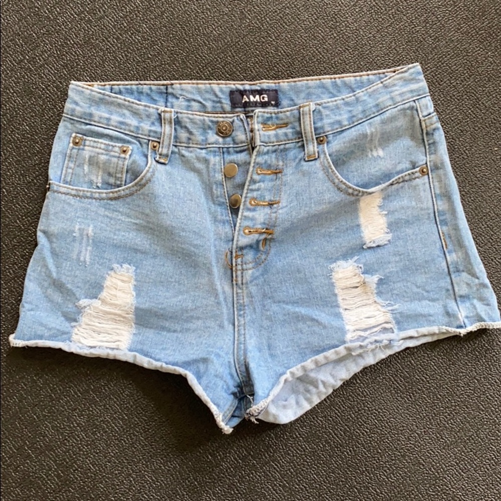 High rise jean shorts